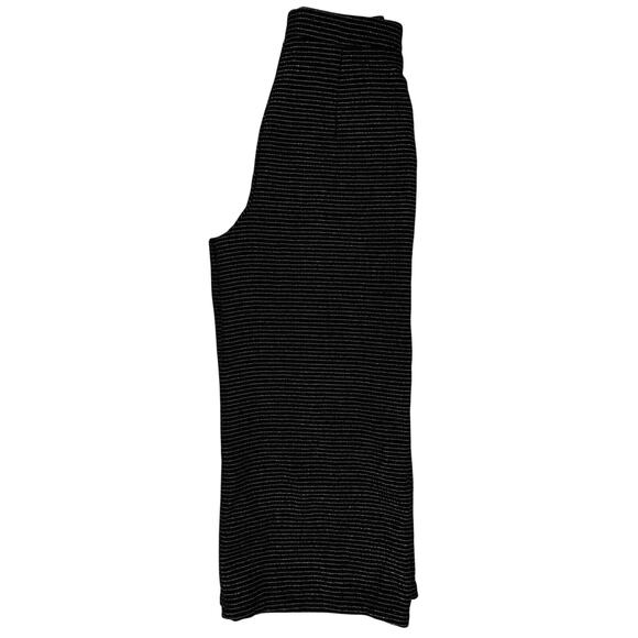NEW Cider Women's Wide Leg‎ Pants Black W/ Metallic Striping Medium Cropped NWT - Picture 10 of 13